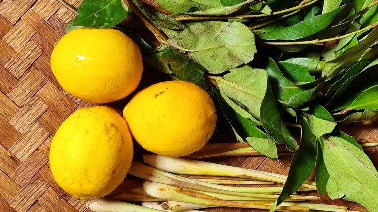 Bay Leaves Stuck into a Lemon
